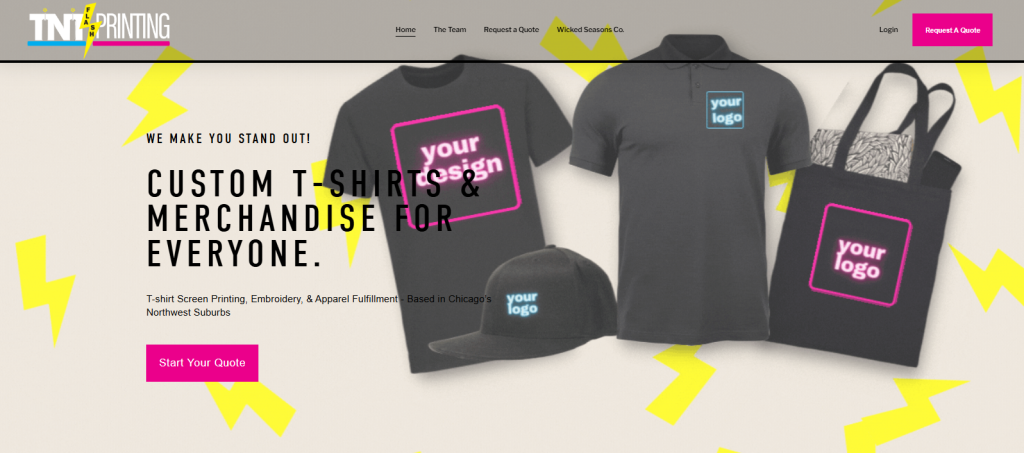 tnt flash printing website